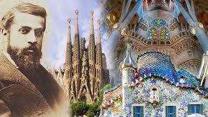 Antoni Gaudi & examples of his work in Barcelona, Spain