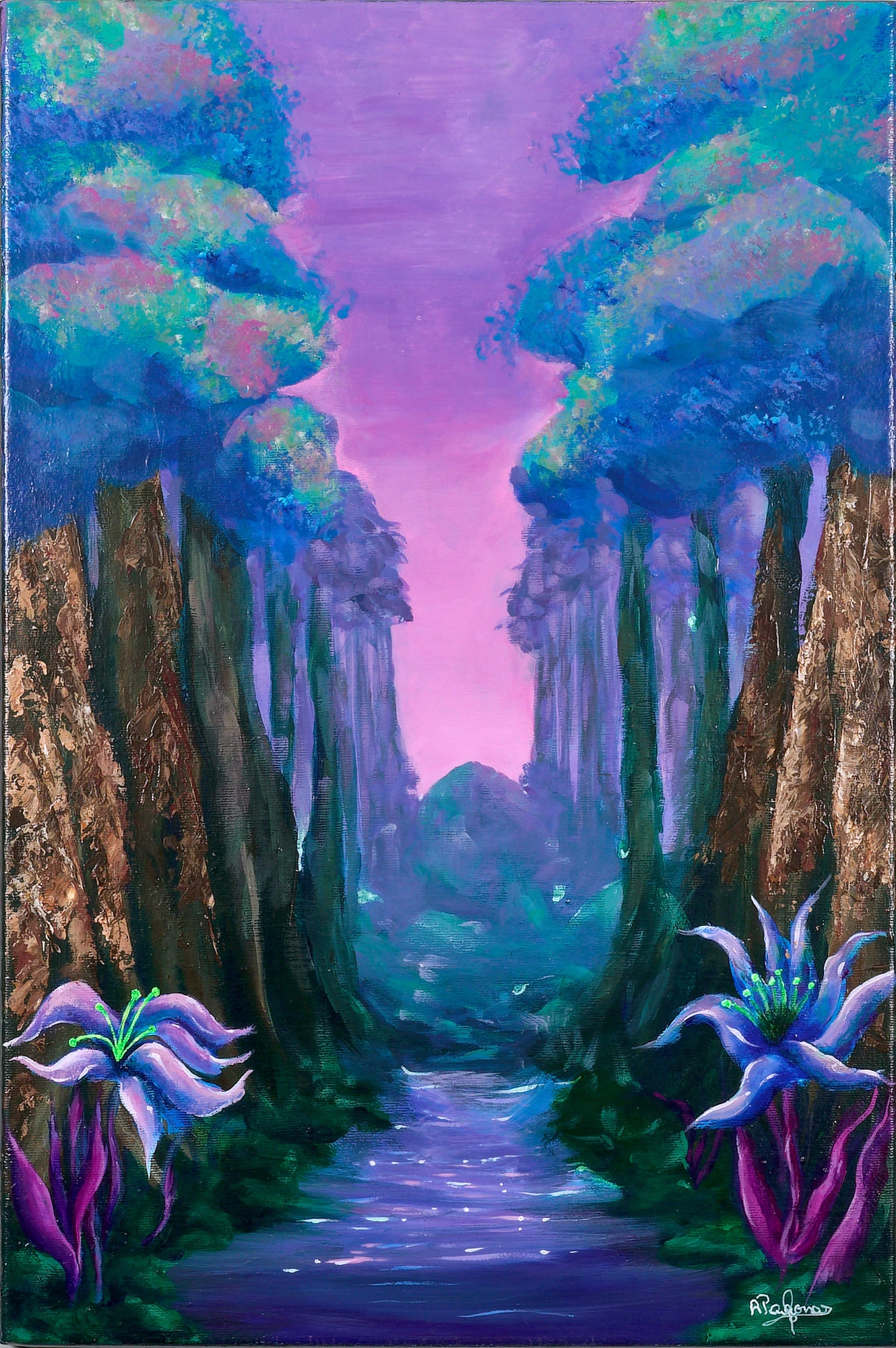 One of Antigoni’s newest works in the gallery. UNTITLED - Acrylic on canvas - 60 x 40 cm - 2024