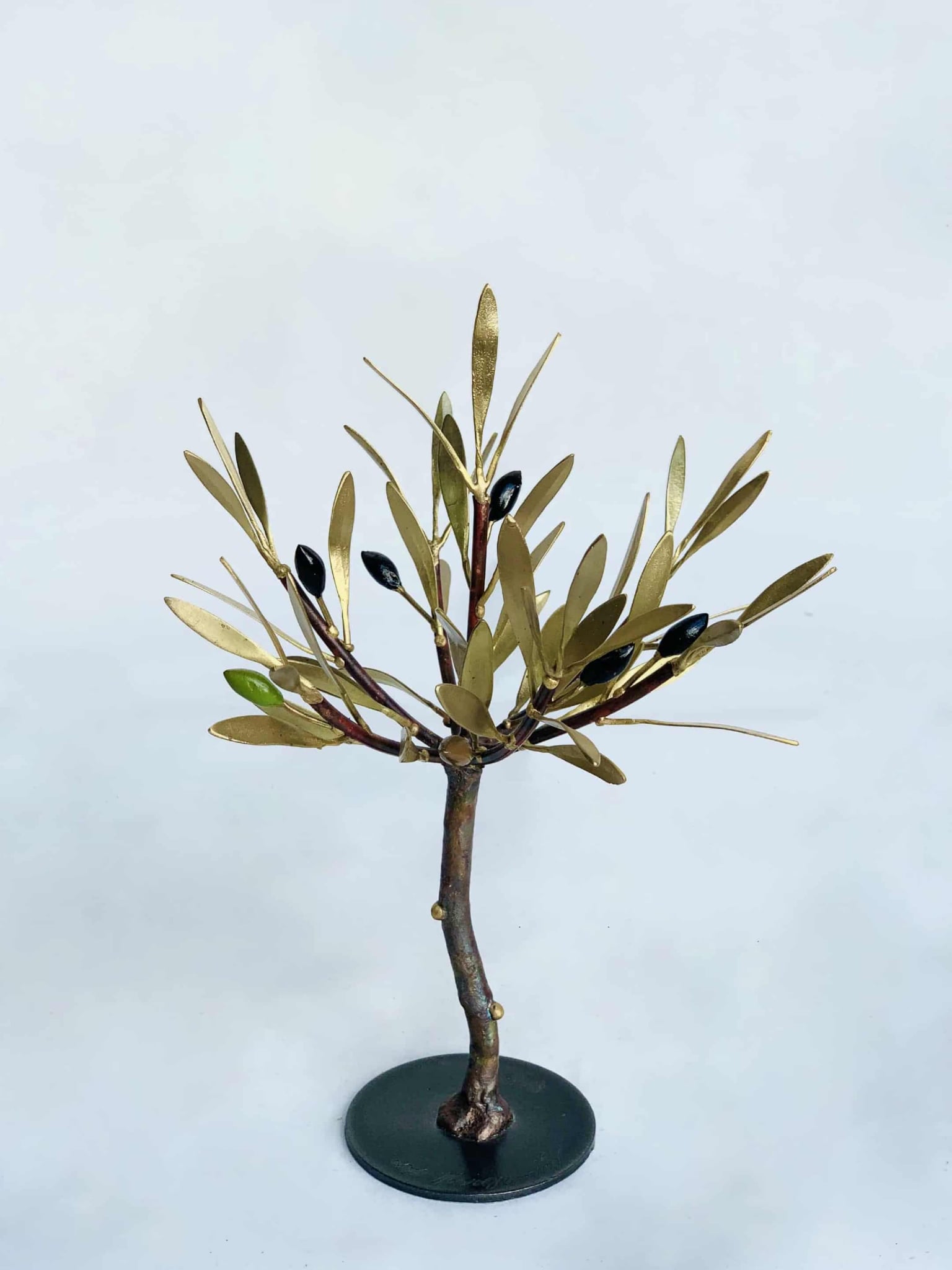 Ελιά με όρθιο κορμό, Μπρούτζινο γλυπτό, 27x18x20cm, 170